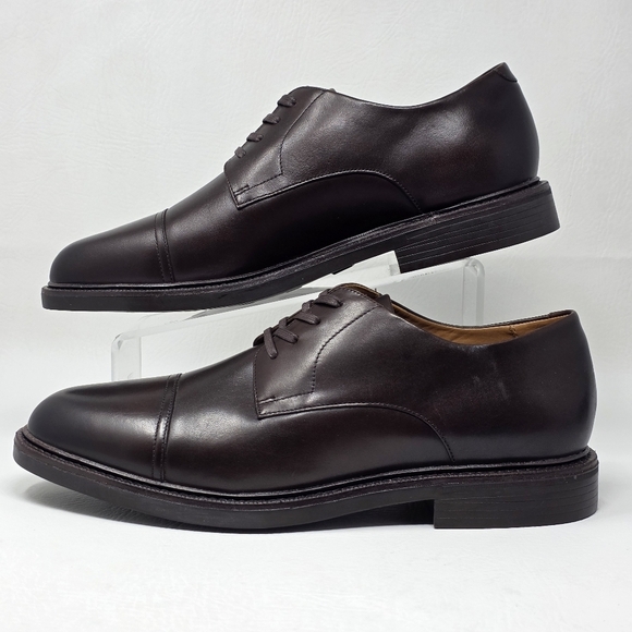 Polo Ralph Lauren Calf Leather Asher Captoe Brown Dress Shoe Men\'s Size 11 New main image 8